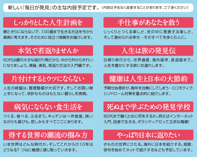 毎日が発見の詳細
